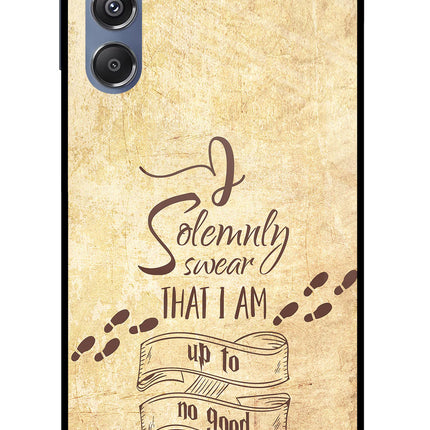 I Solemnly swear that i up to no good Samsung M34 5G/F34 5G Glass Case Back Cover by Casekaro