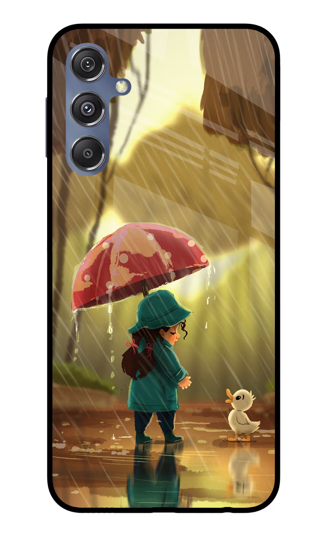 Rainy Day Samsung M34 5G/F34 5G Glass Case Back Cover by Casekaro