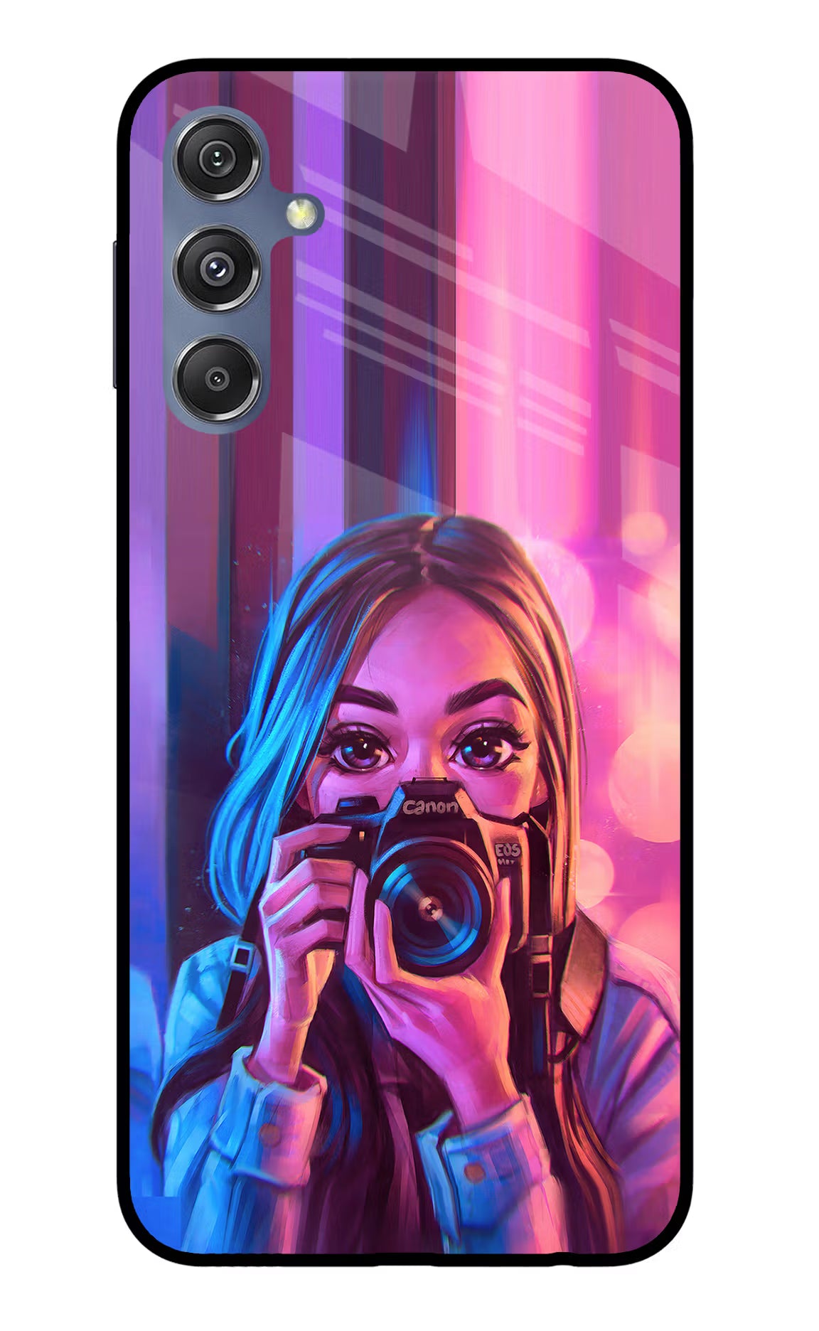 Girl Photographer Samsung M34 5G/F34 5G Glass Case Back Cover by Casekaro
