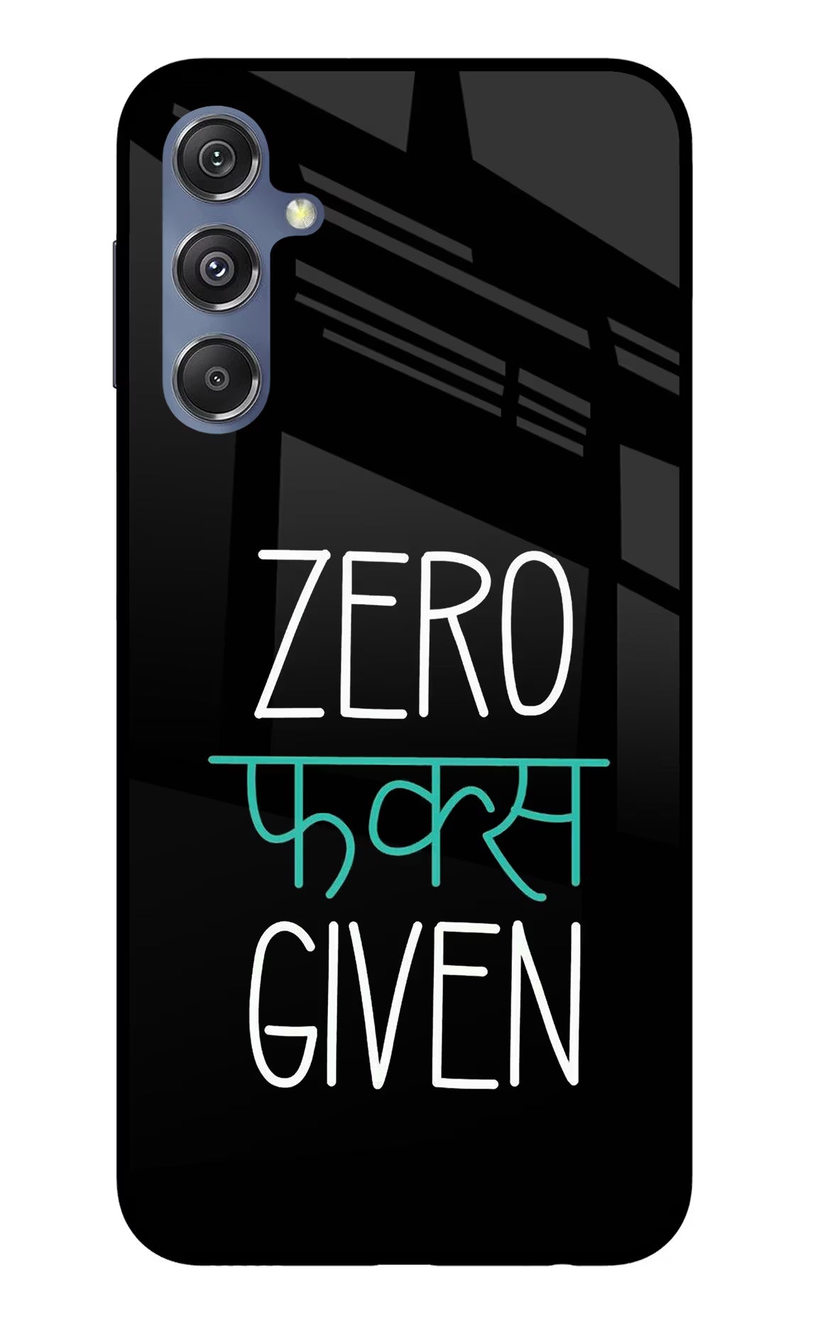 Zero Fucks Given Samsung M34 5G/F34 5G Glass Case Back Cover by Casekaro