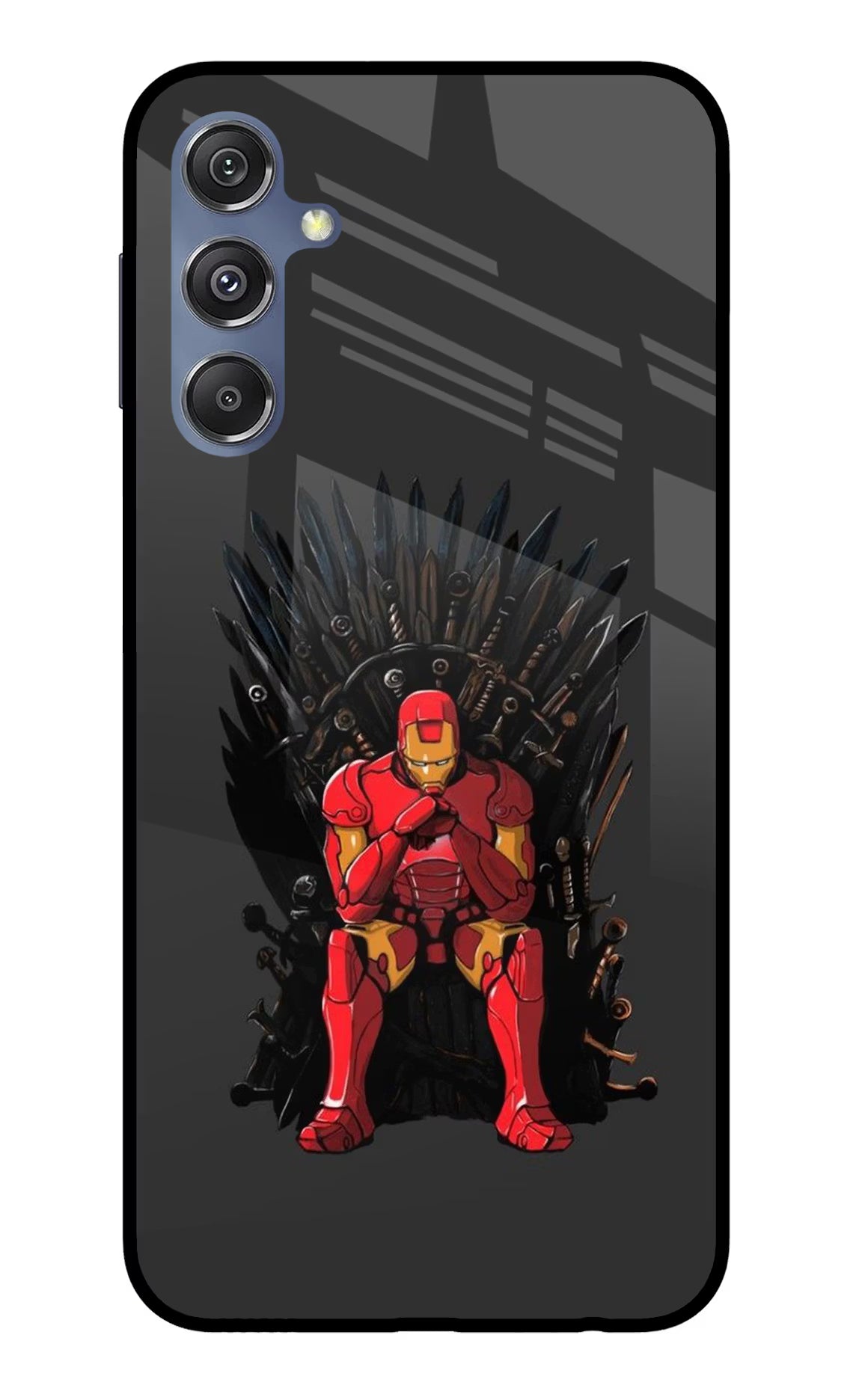 Ironman Throne Samsung M34 5G/F34 5G Glass Case Back Cover by Casekaro