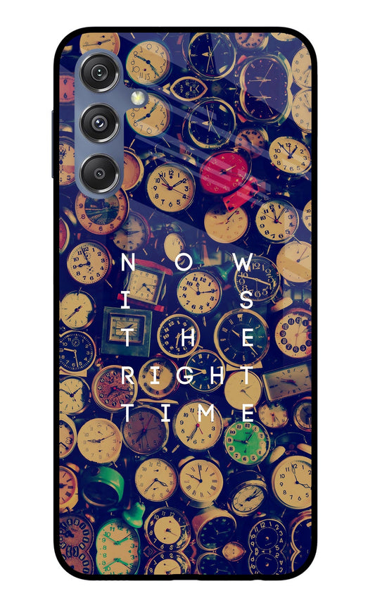 Now is the Right Time Quote Samsung M34 5G/F34 5G Glass Case