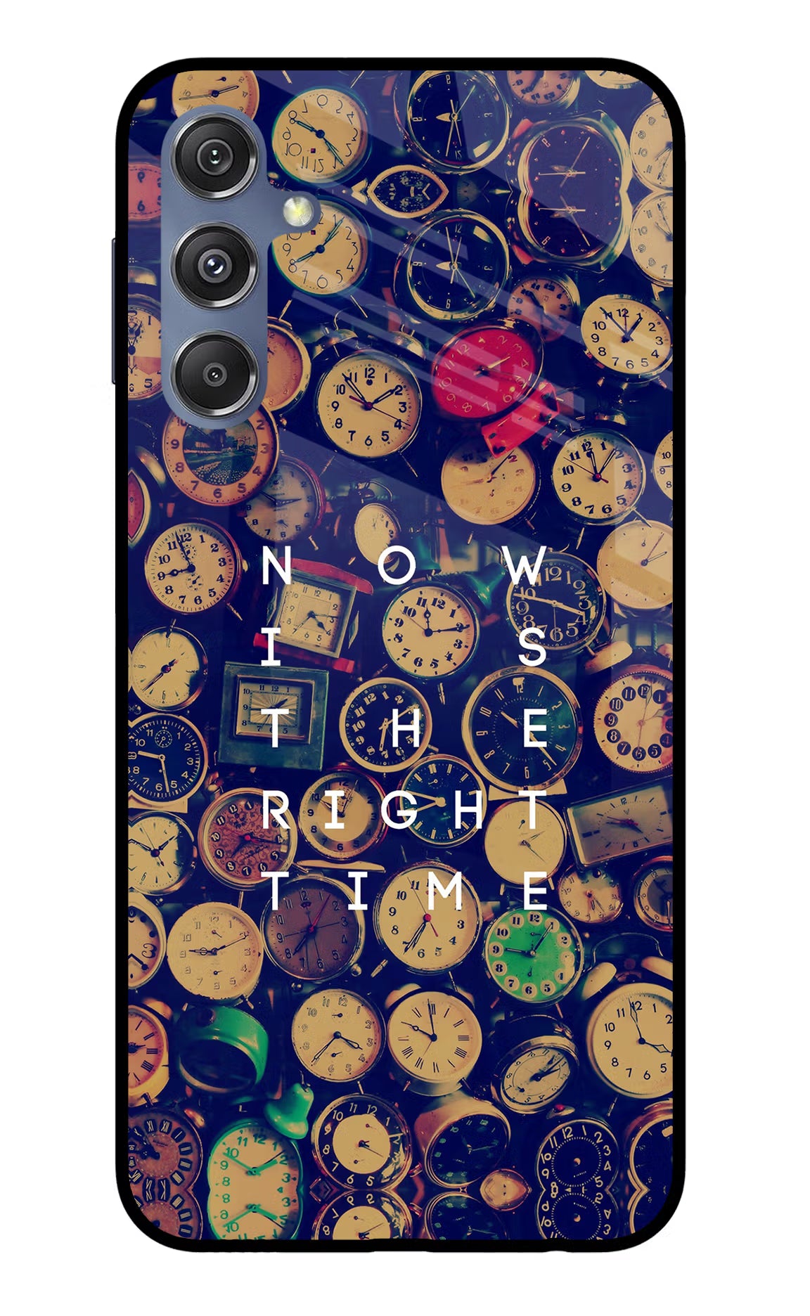 Now is the Right Time Quote Samsung M34 5G/F34 5G Glass Case Back Cover by Casekaro