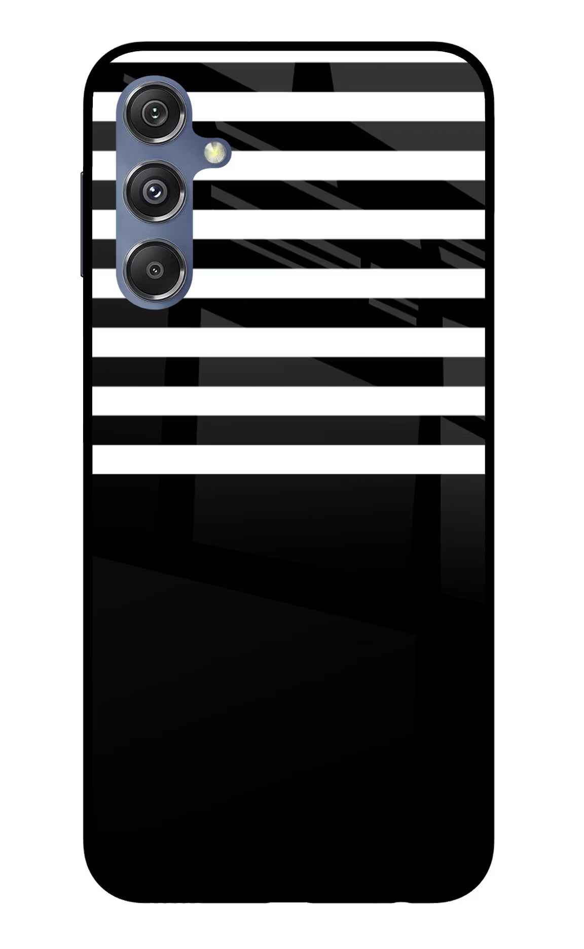 Black and White Print Samsung M34 5G/F34 5G Glass Case Back Cover by Casekaro
