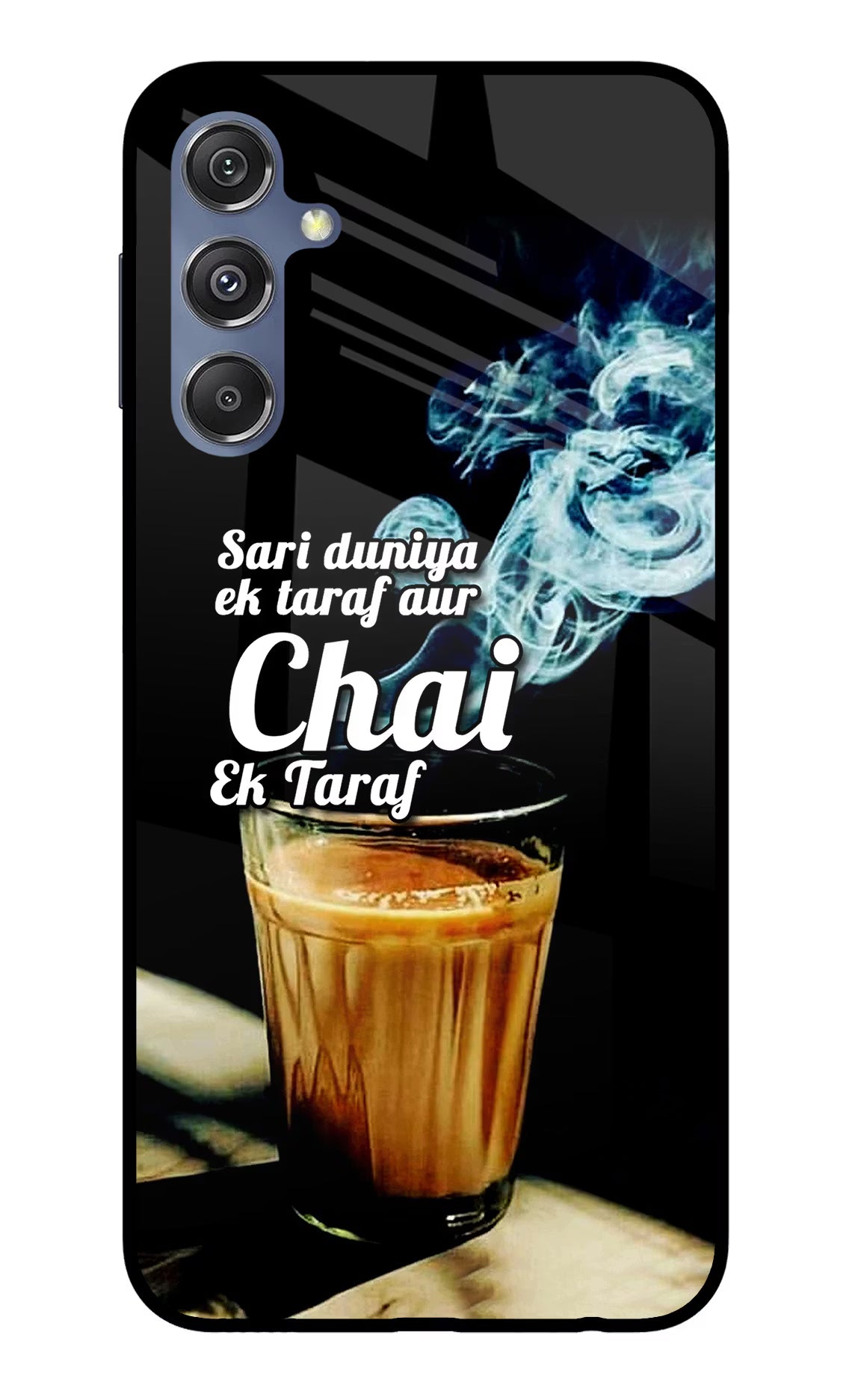 Chai Ek Taraf Quote Samsung M34 5G/F34 5G Glass Case Back Cover by Casekaro