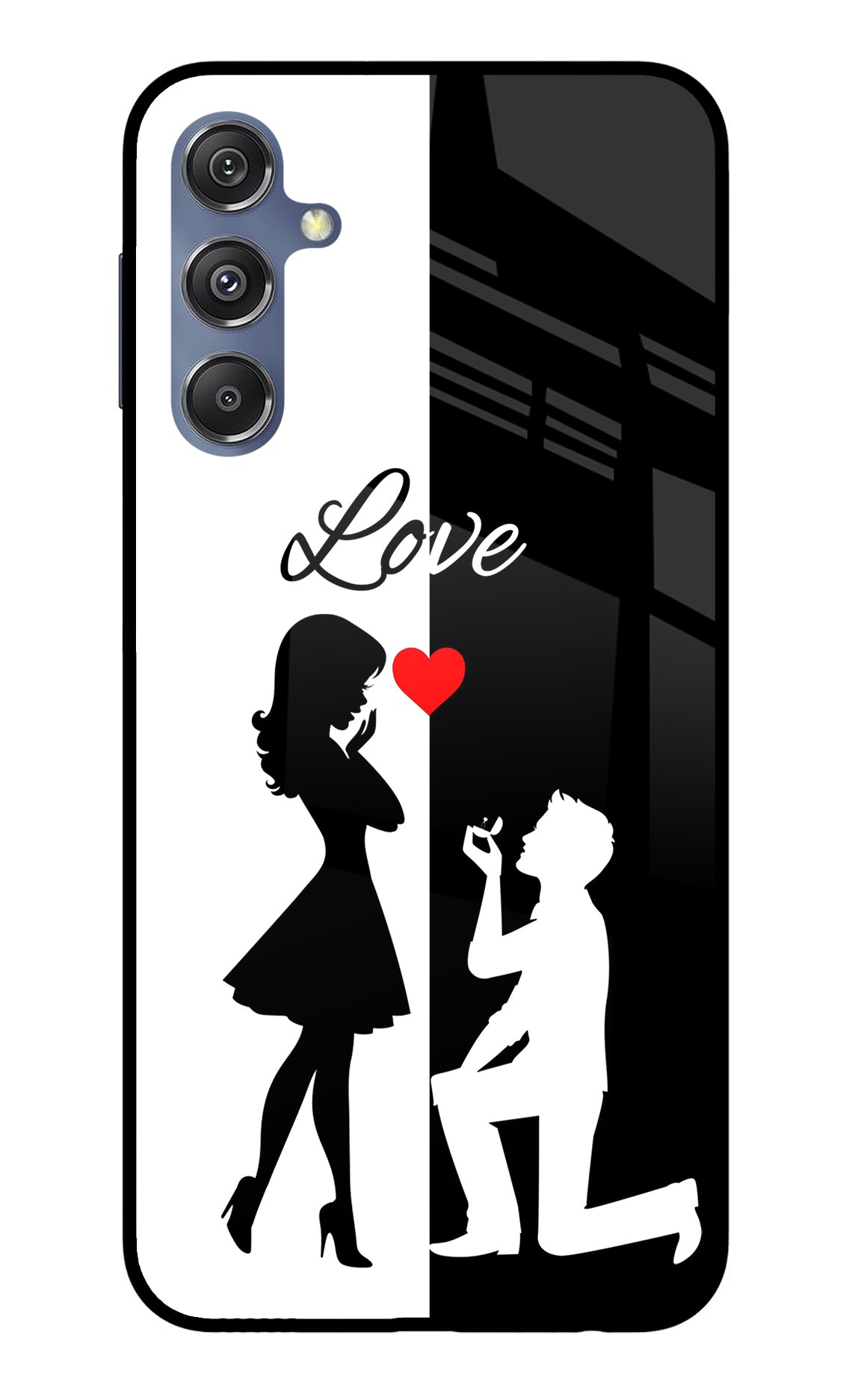 Love Propose Black And White Samsung M34 5G/F34 5G Glass Case