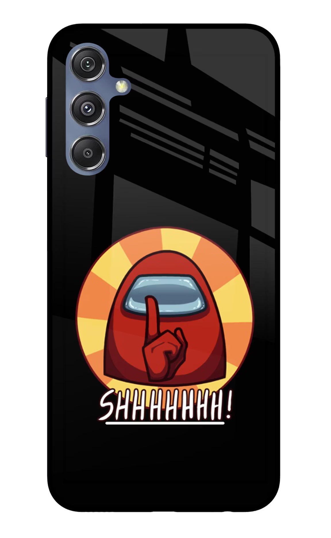 Among Us Shhh! Samsung M34 5G/F34 5G Glass Case Back Cover by Casekaro