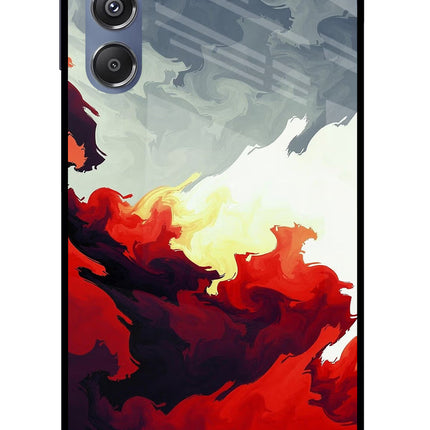 Fire Cloud Samsung M34 5G/F34 5G Glass Case Back Cover by Casekaro