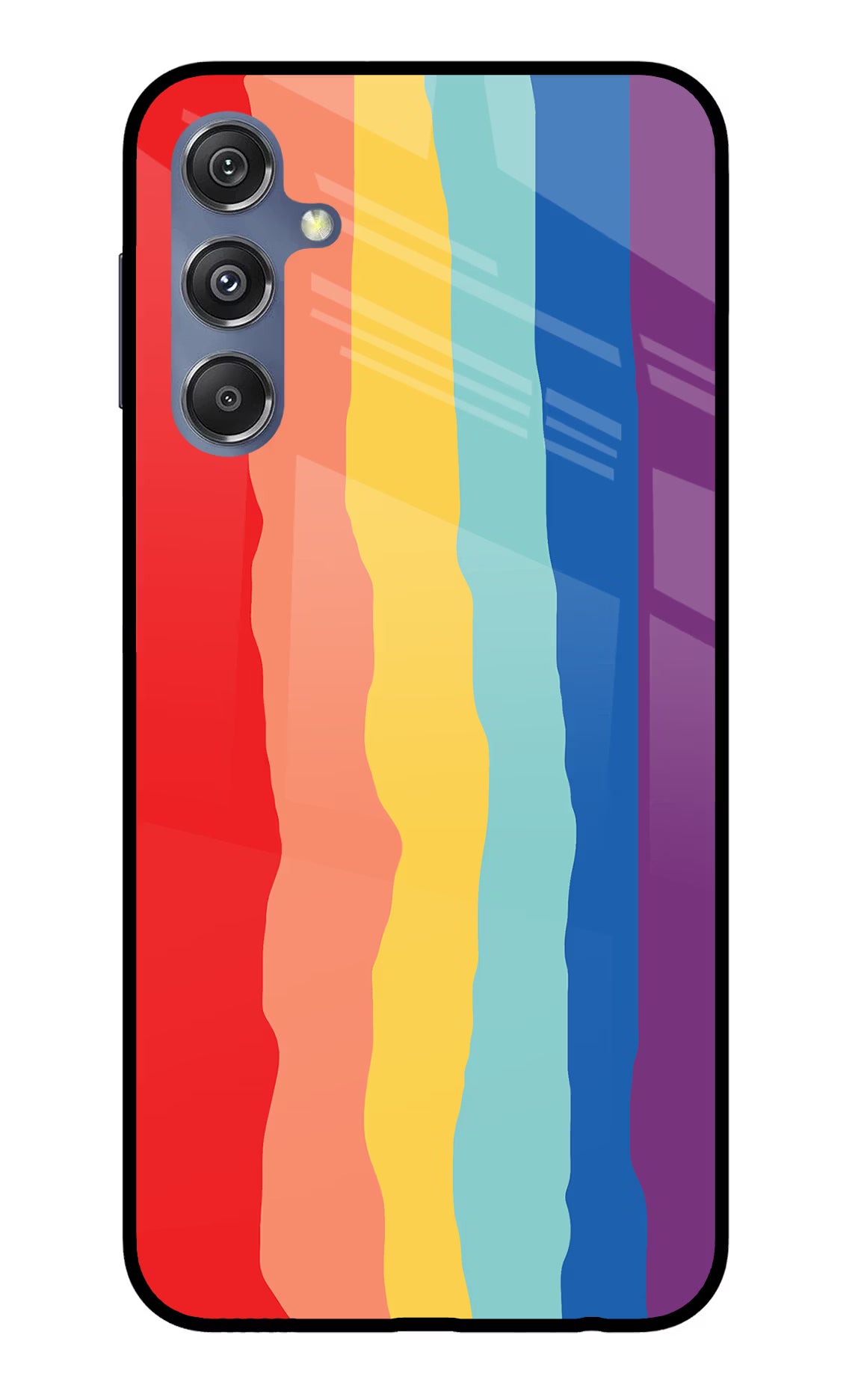Rainbow Samsung M34 5G/F34 5G Glass Case Back Cover by Casekaro