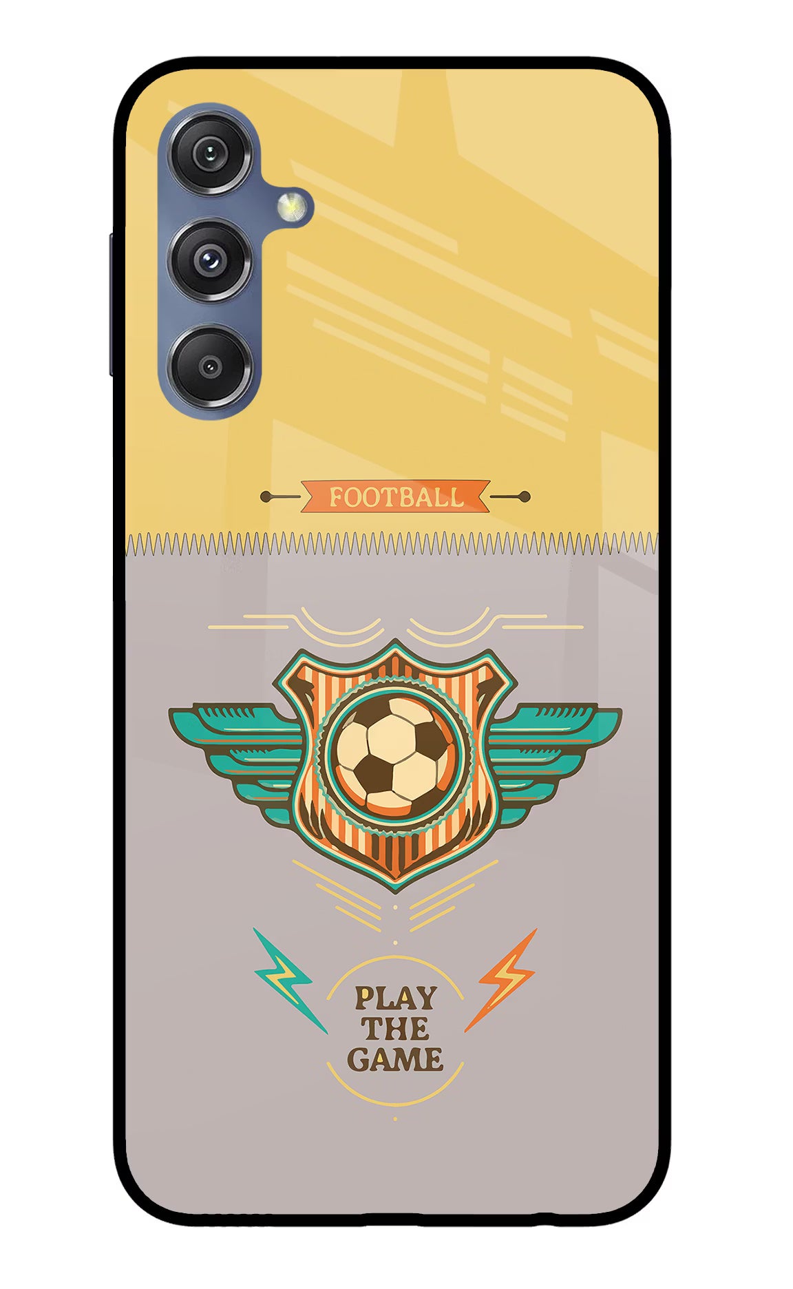 Football Samsung M34 5G/F34 5G Glass Case Back Cover by Casekaro