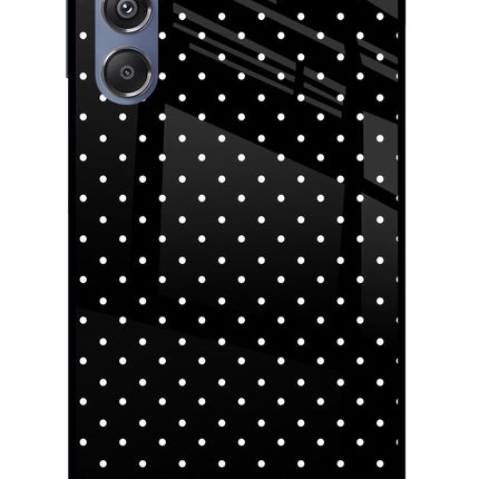 White Dots Samsung M34 5G/F34 5G Glass Case Back Cover by Casekaro