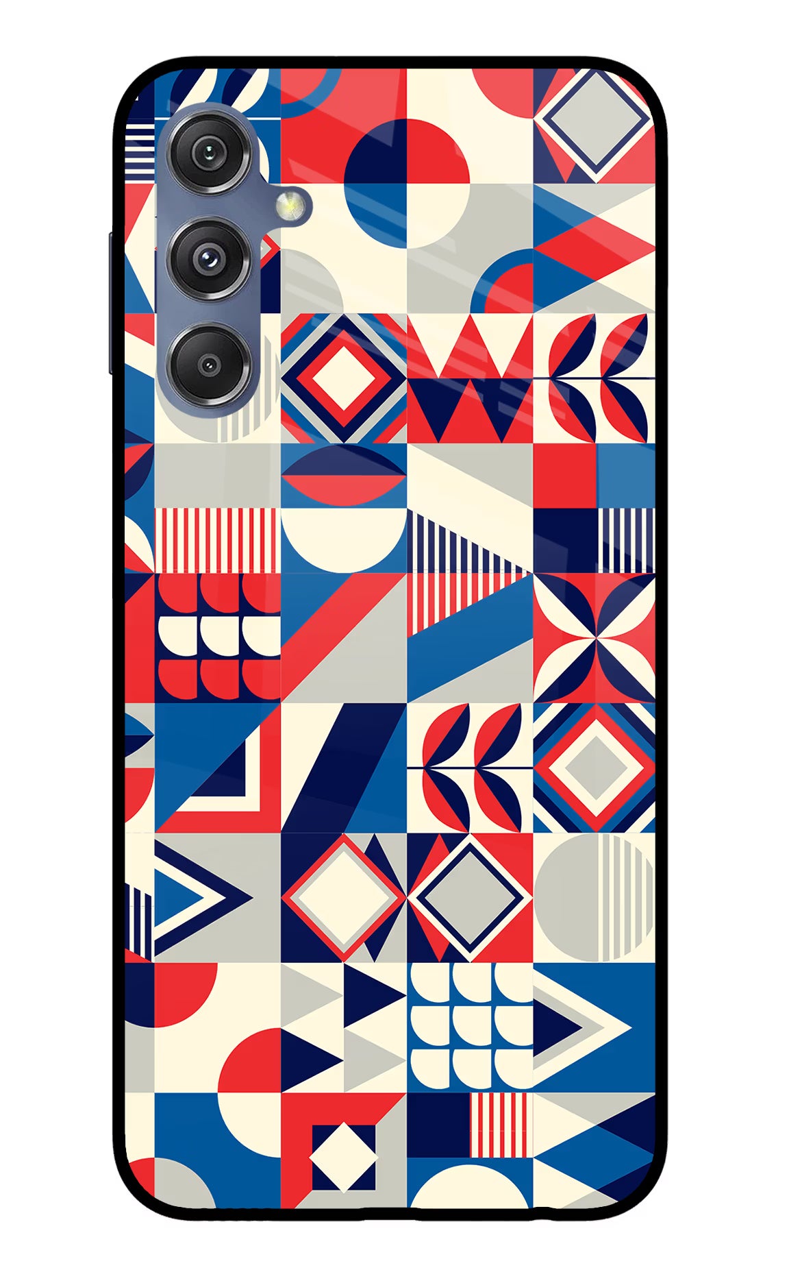 Colorful Pattern Samsung M34 5G/F34 5G Glass Case Back Cover by Casekaro