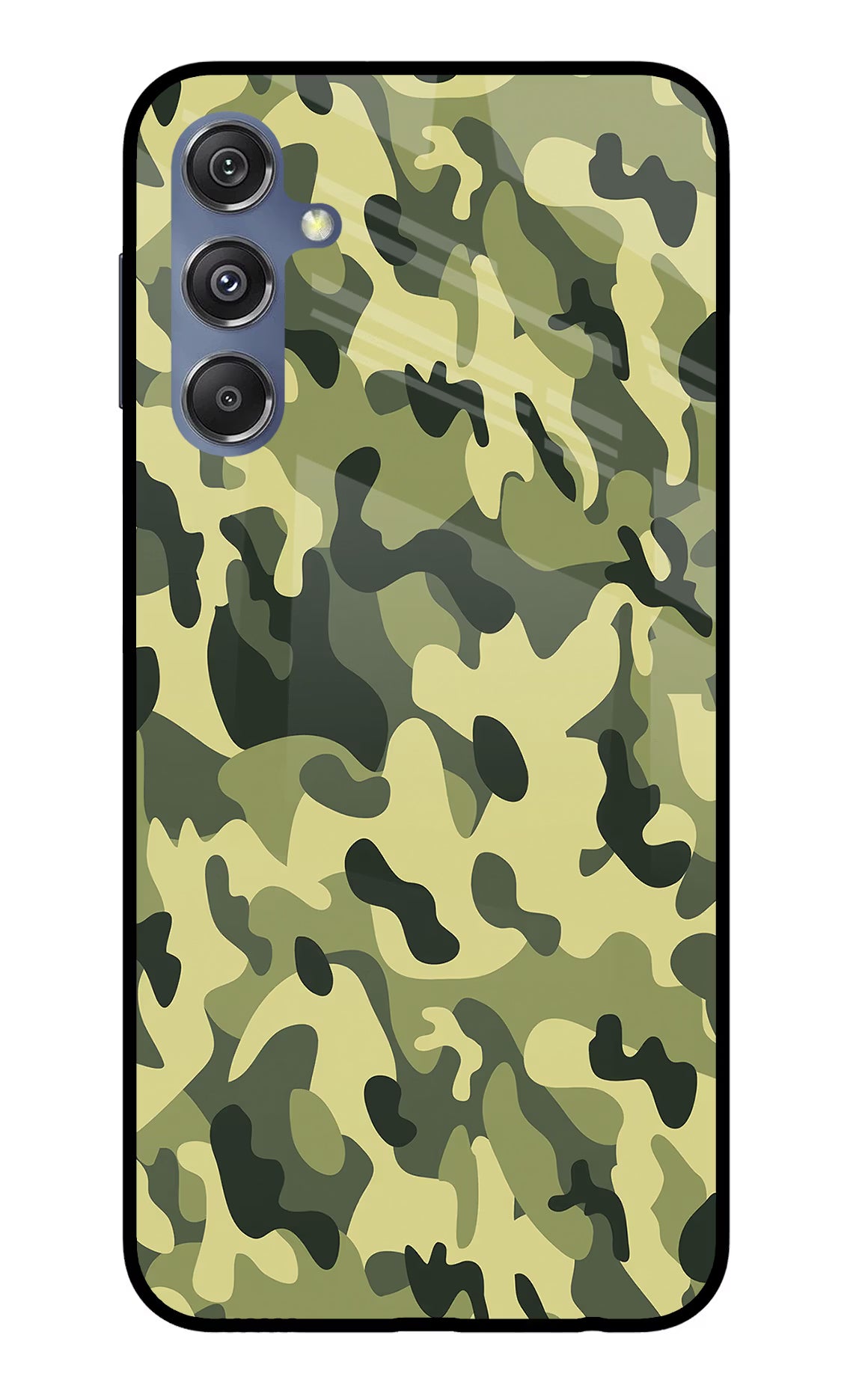 Camouflage Samsung M34 5G/F34 5G Glass Case Back Cover by Casekaro