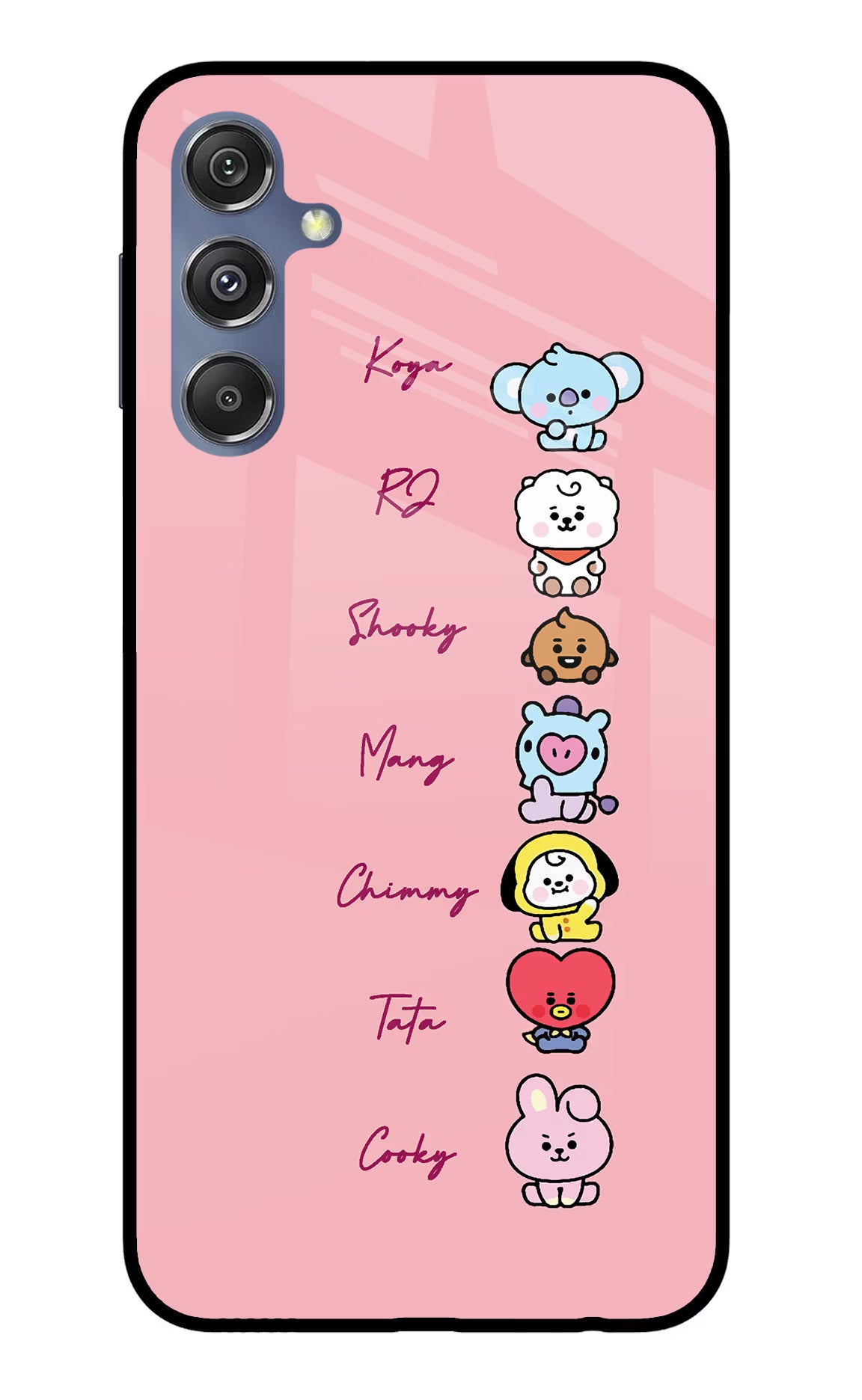 BTS names Samsung M34 5G/F34 5G Glass Case Back Cover by Casekaro