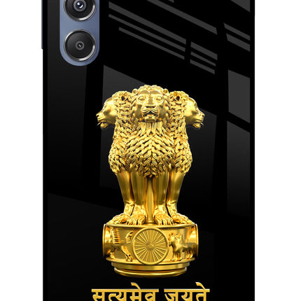 Satyamev Jayate Golden Samsung M34 5G/F34 5G Glass Case