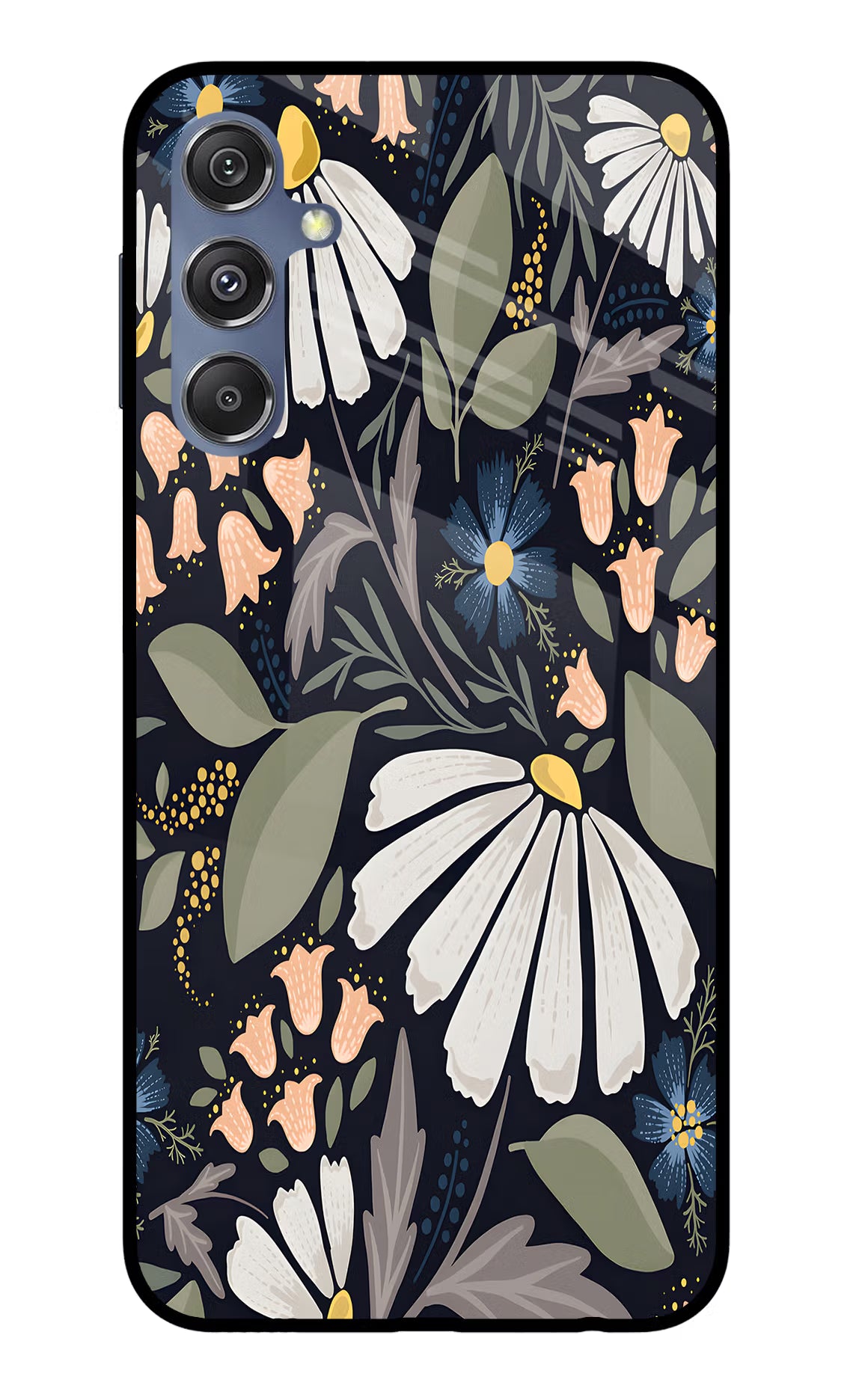 Flowers Art Samsung M34 5G/F34 5G Glass Case Back Cover by Casekaro