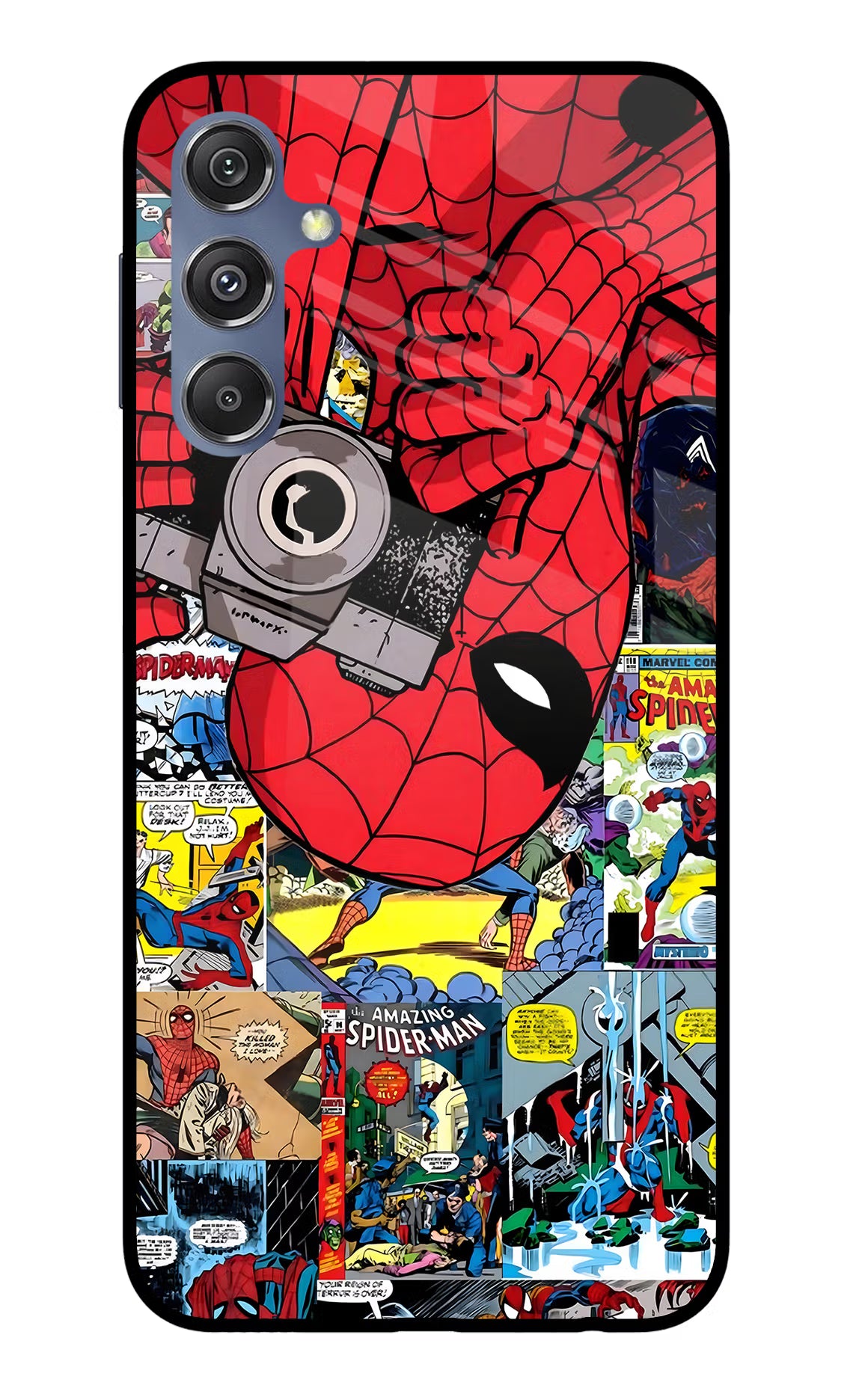Spider Man Samsung M34 5G/F34 5G Glass Case Back Cover by Casekaro