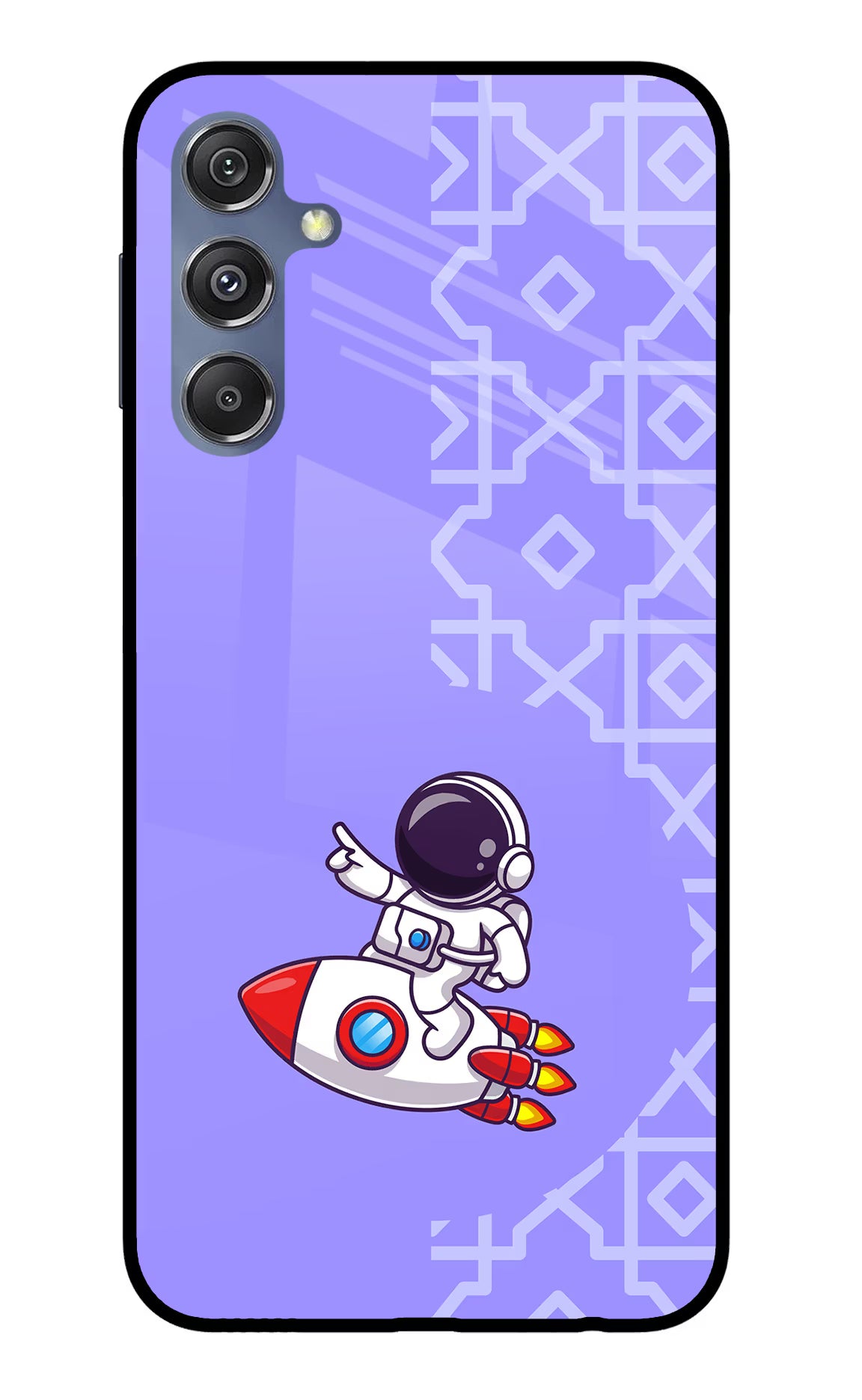 Cute Astronaut Samsung M34 5G/F34 5G Glass Case Back Cover by Casekaro