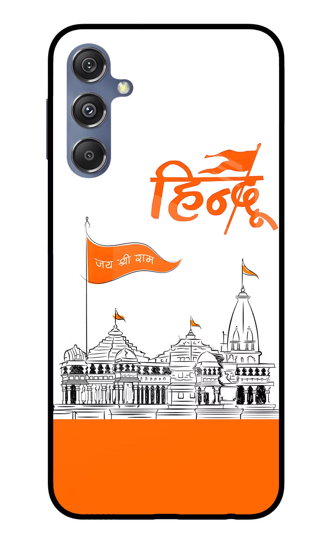 Jai Shree Ram Hindu Samsung M34 5G/F34 5G Glass Case Back Cover by Casekaro