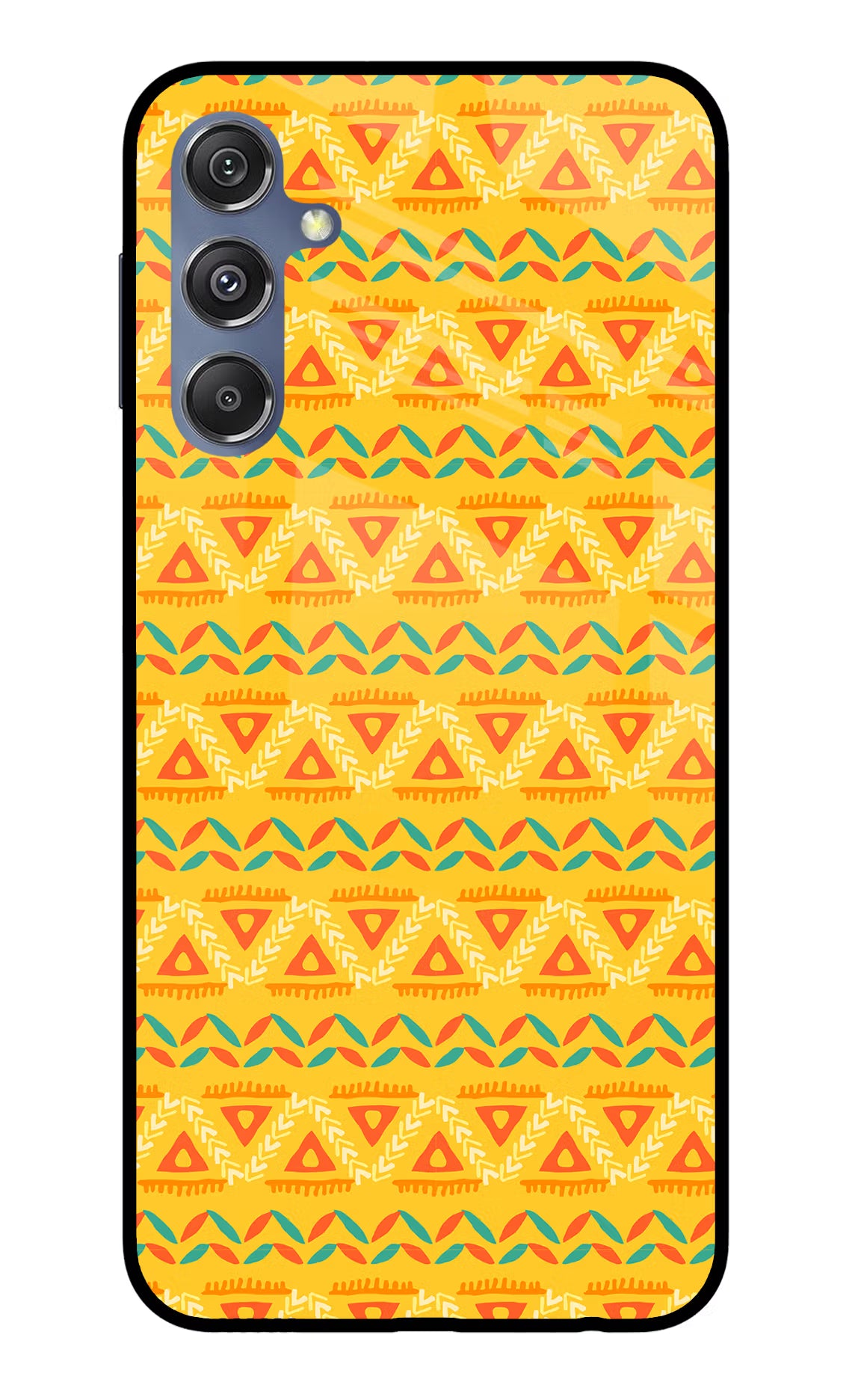 Tribal Pattern Samsung M34 5G/F34 5G Glass Case Back Cover by Casekaro