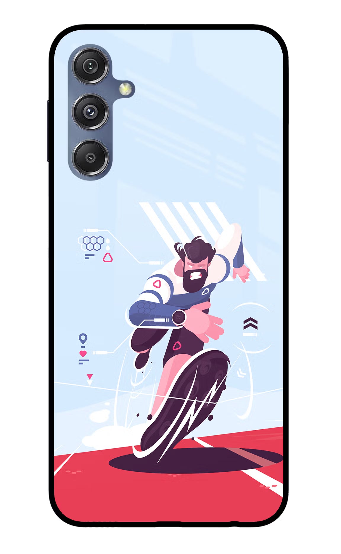 Run Pro Samsung M34 5G/F34 5G Glass Case Back Cover by Casekaro