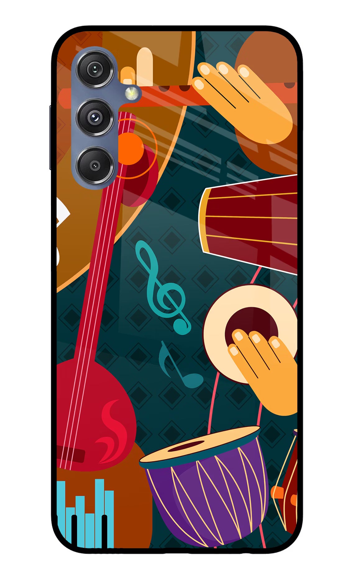 Music Instrument Samsung M34 5G/F34 5G Glass Case Back Cover by Casekaro