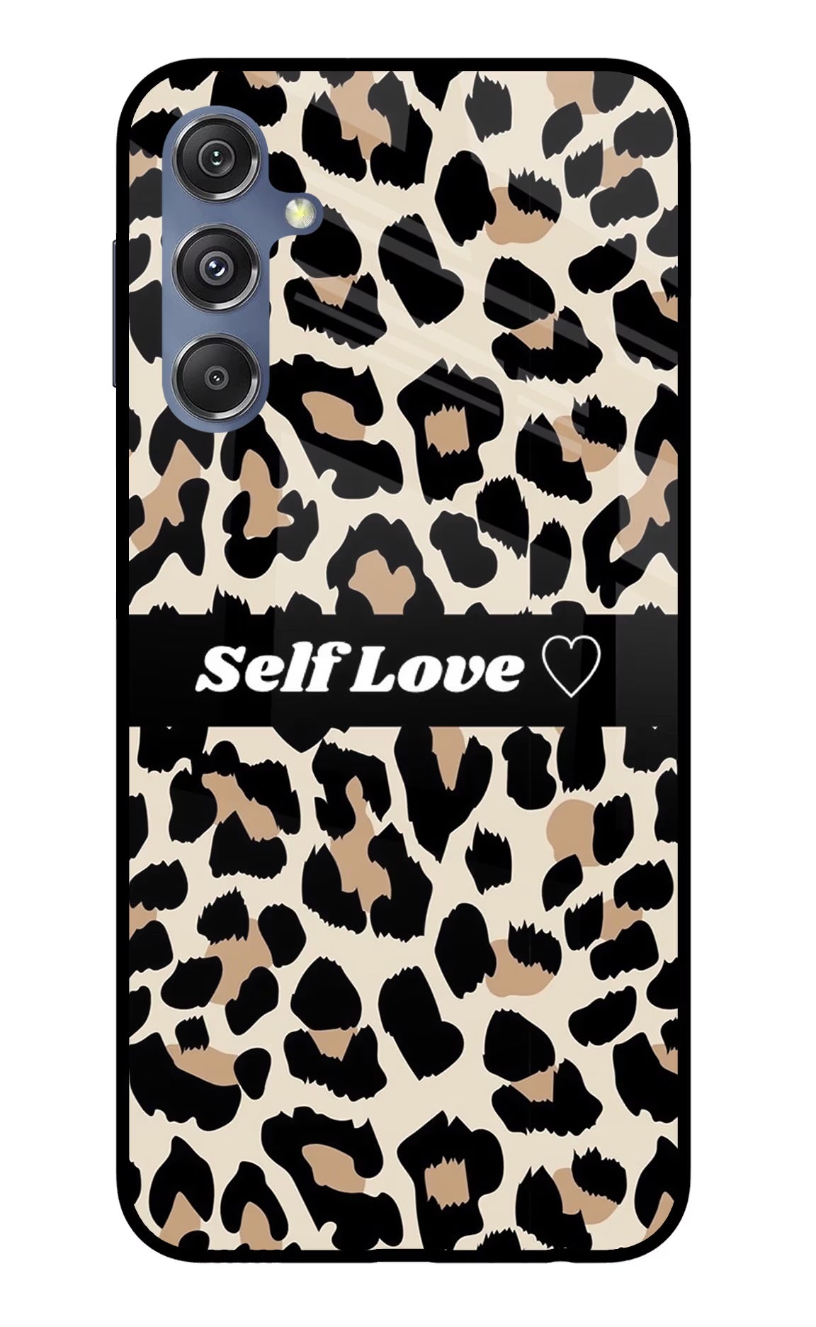 Leopard Print Self Love Samsung M34 5G/F34 5G Glass Case Back Cover by Casekaro