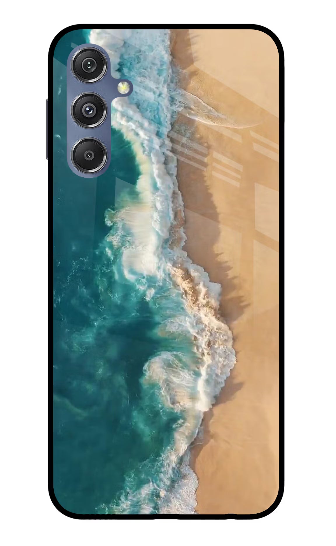Ocean Beach Samsung M34 5G/F34 5G Glass Case Back Cover by Casekaro