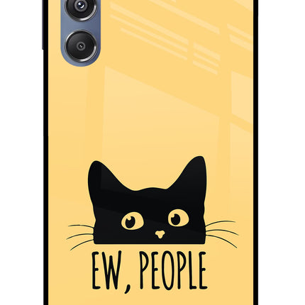 Ew People Catitude Samsung M34 5G/F34 5G Glass Case Back Cover by Casekaro