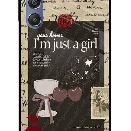 I am just a girl Samsung M34 5G/F34 5G Glass Case