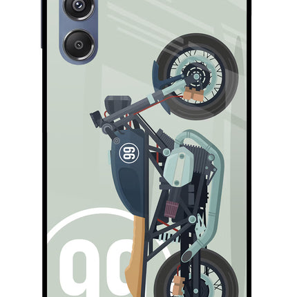 Classic Cafe Racer 99 Samsung M34 5G/F34 5G Glass Case Back Cover by Casekaro