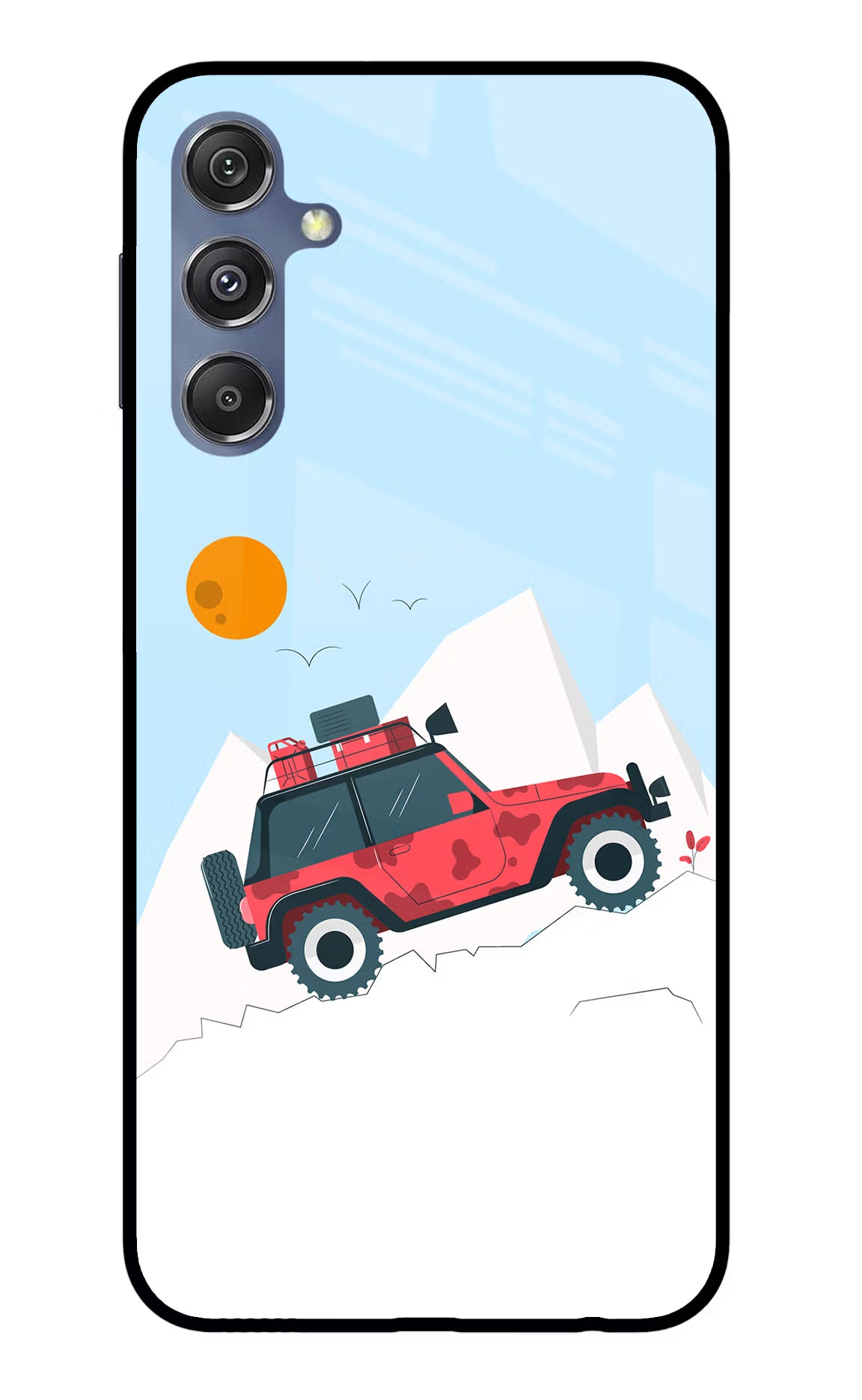 Mountain Trail Beast Samsung M34 5G/F34 5G Glass Case Back Cover by Casekaro