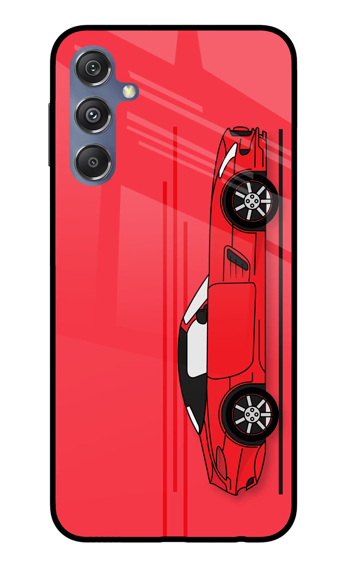 Red Velocity Samsung M34 5G/F34 5G Glass Case Back Cover by Casekaro