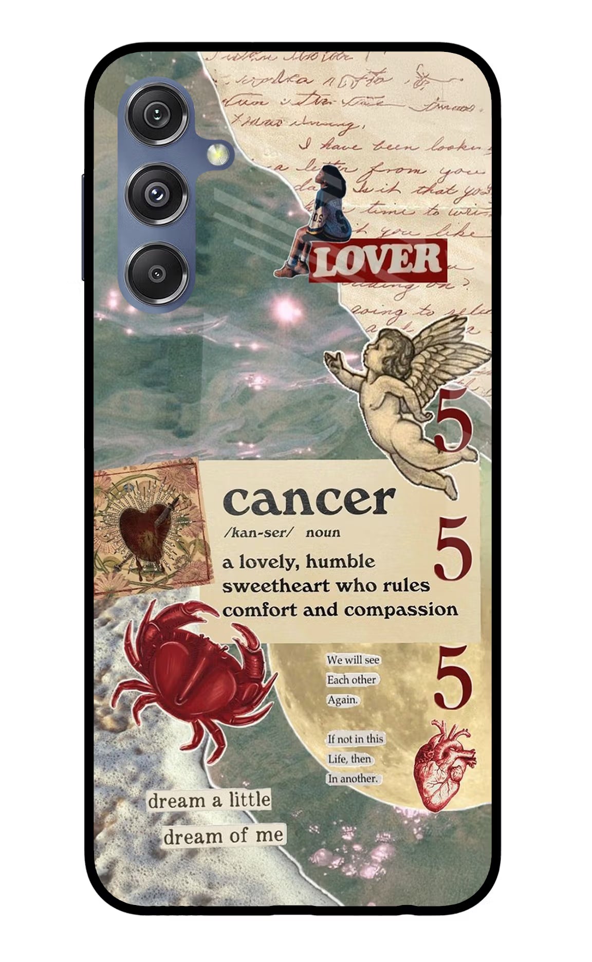 Cancer Zodiac Samsung M34 5G/F34 5G Glass Case Back Cover by Casekaro