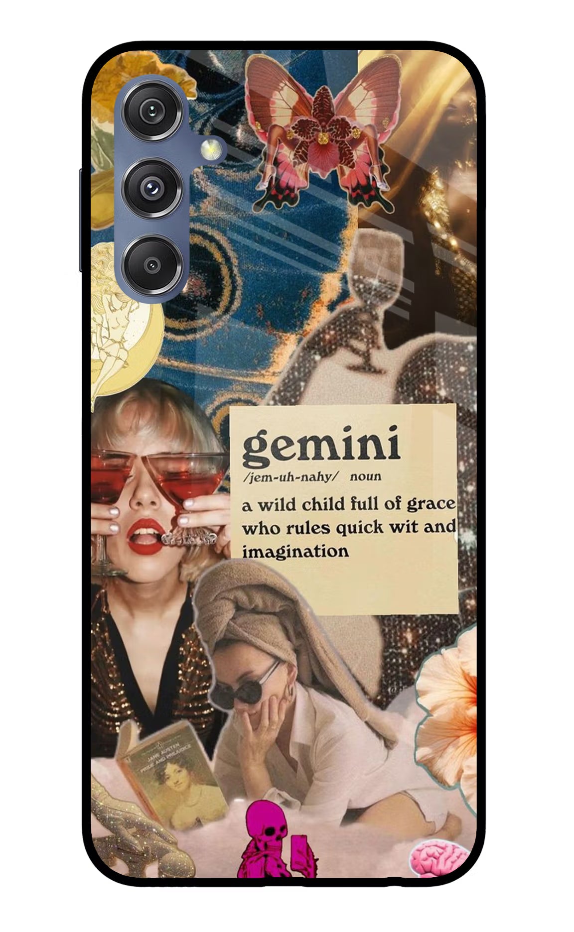 Gemini Zodiac Samsung M34 5G/F34 5G Glass Case Back Cover by Casekaro
