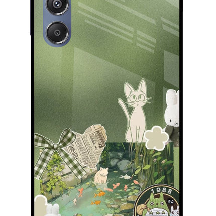 Aesthetic anime Samsung M34 5G/F34 5G Glass Case Back Cover by Casekaro
