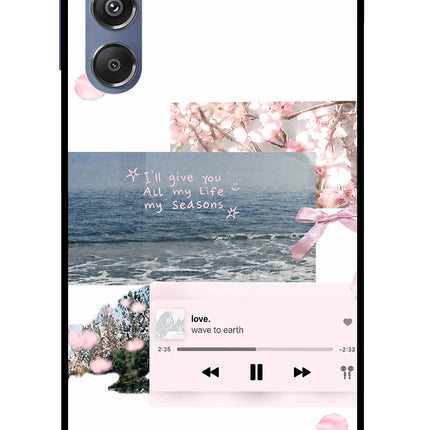 Wave to earth Samsung M34 5G/F34 5G Glass Case Back Cover by Casekaro