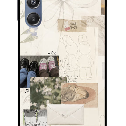 Soft Aesthetic Samsung M34 5G/F34 5G Glass Case Back Cover by Casekaro