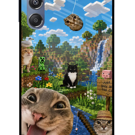 Minecraft Cat Chaos Samsung M34 5G/F34 5G Glass Case