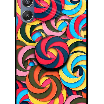 Spiral Pattern Samsung M34 5G/F34 5G Glass Case