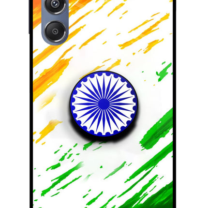 Indian Flag Ashoka Chakra Samsung M34 5G/F34 5G Glass Case