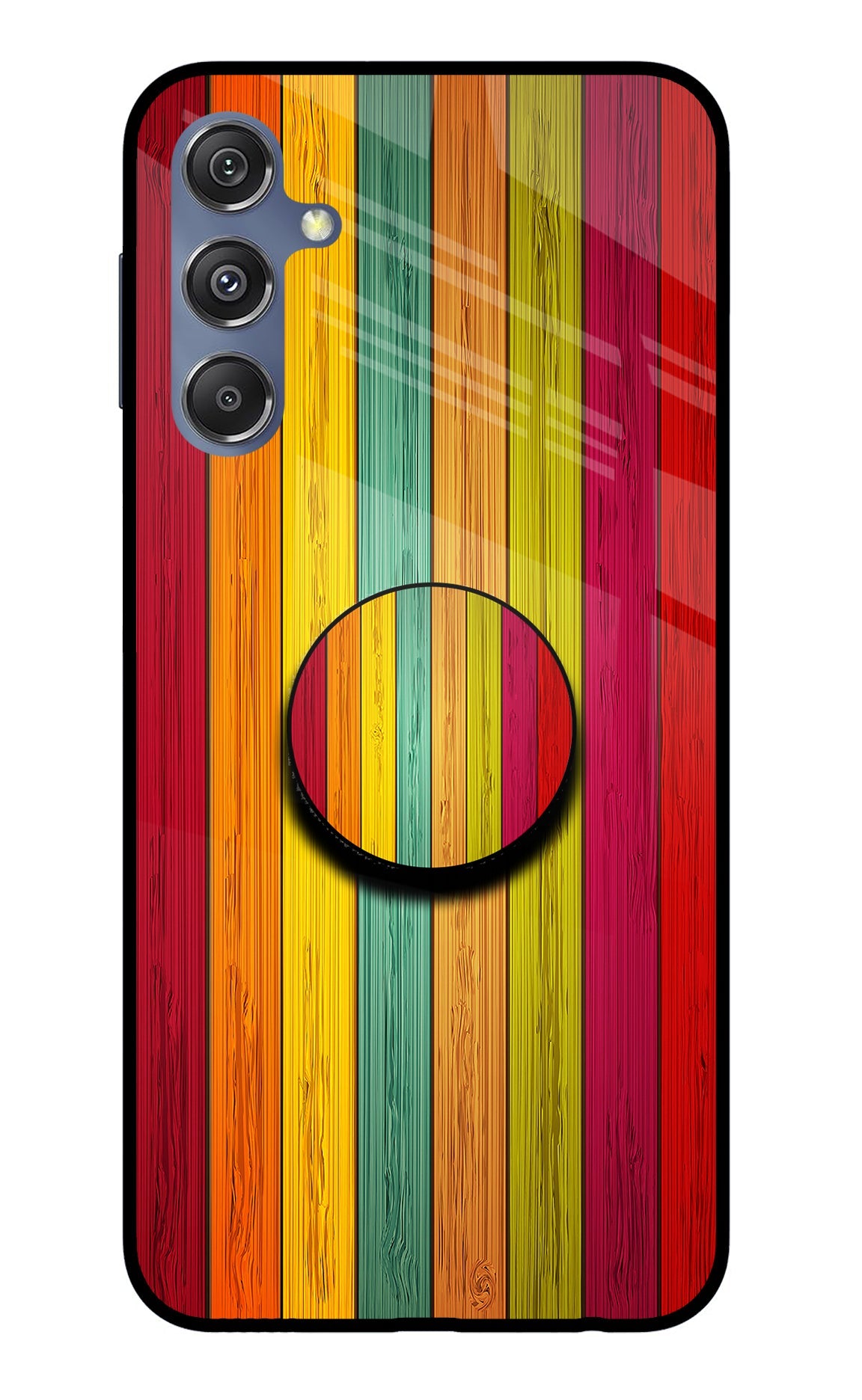 Multicolor Wooden Samsung M34 5G/F34 5G Glass Case