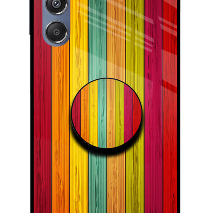 Multicolor Wooden Samsung M34 5G/F34 5G Pop Case by Casekaro