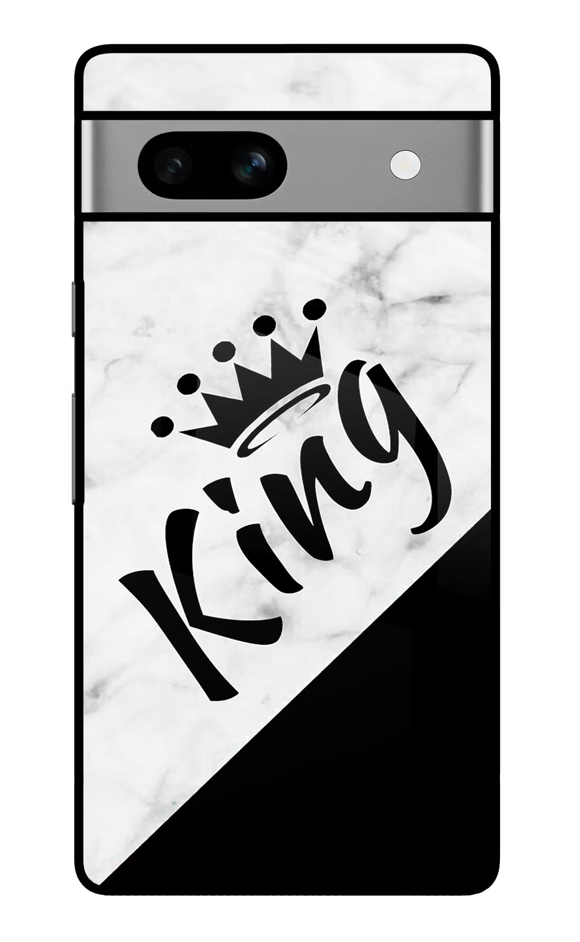 King Google Pixel 7A Glass Case Back Cover by Casekaro