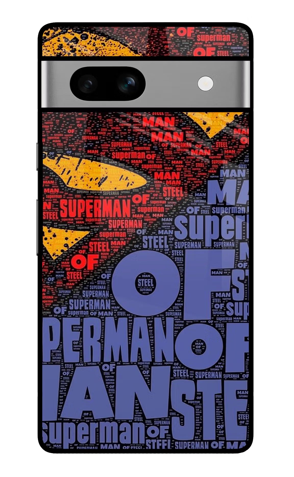 Superman Google Pixel 7A Glass Case Back Cover by Casekaro