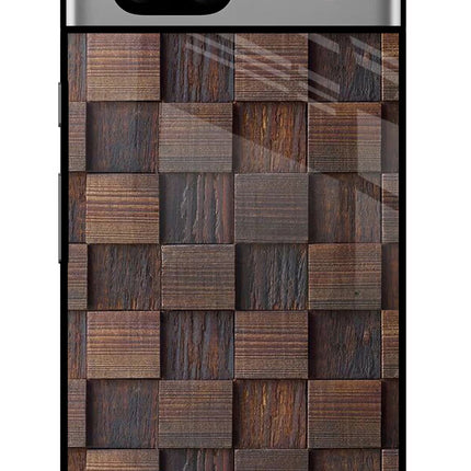 Wooden Cube Design Google Pixel 7A Glass Case