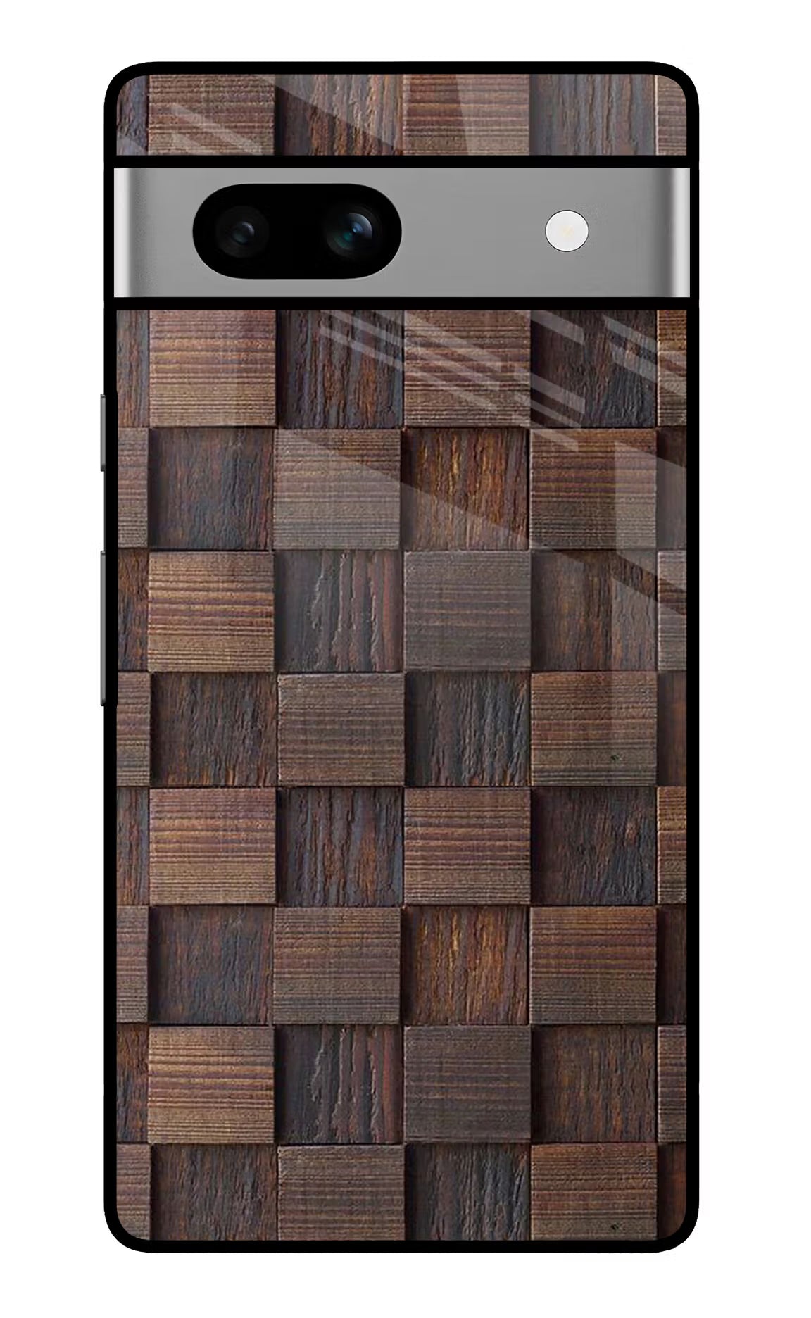 Wooden Cube Design Google Pixel 7A Glass Case Back Cover by Casekaro