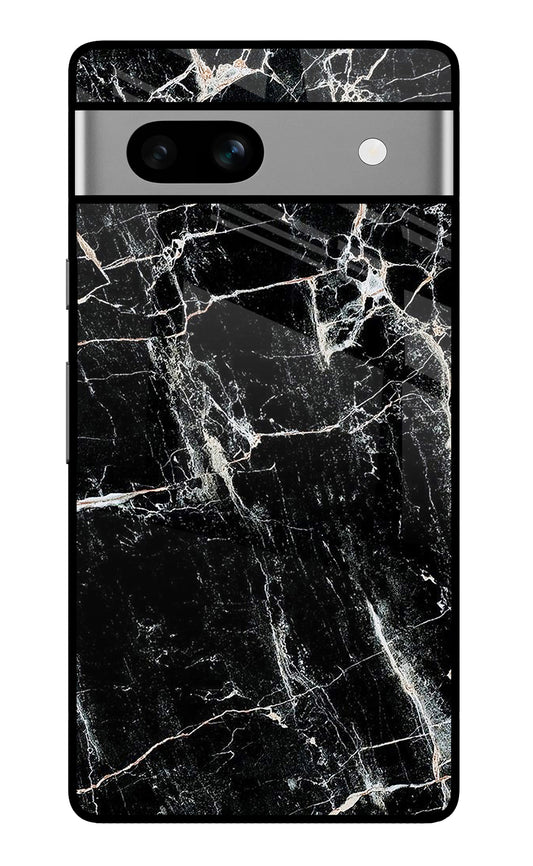 Black Marble Texture Google Pixel 7A Glass Case