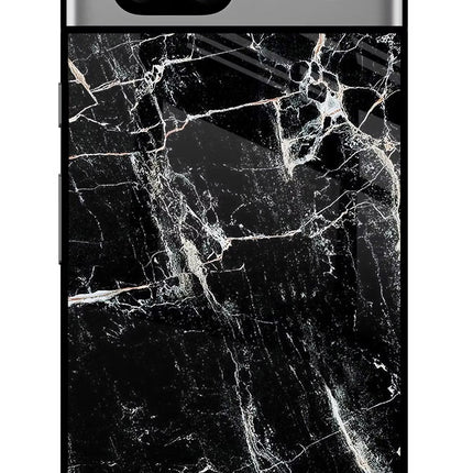 Black Marble Texture Google Pixel 7A Glass Case
