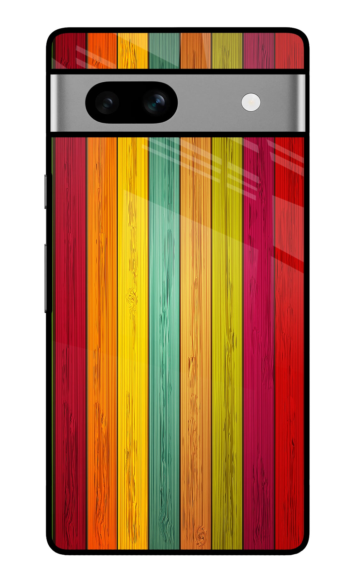 Multicolor Wooden Google Pixel 7A Back Cover